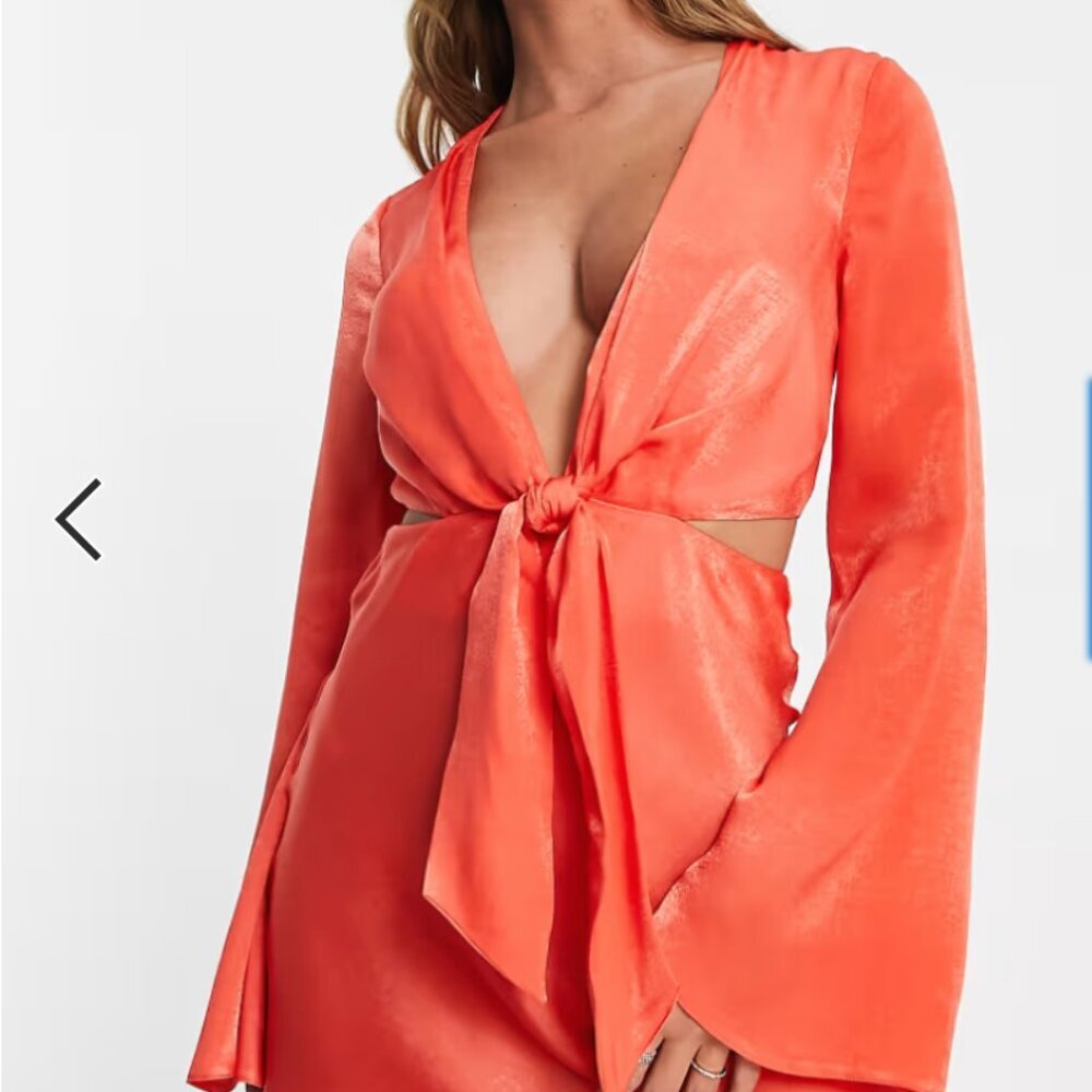 ASOS Orange Mini Dress - Picture 2 of 6